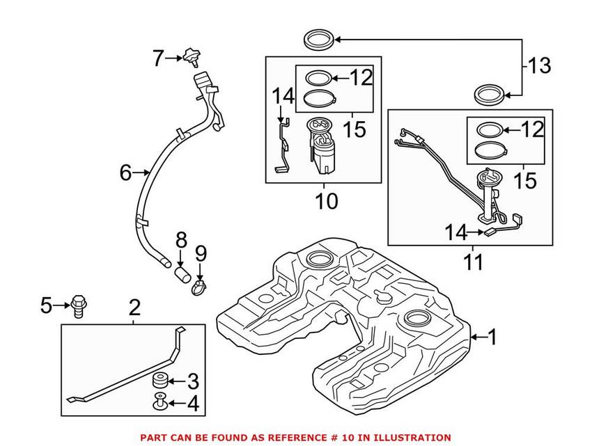 BMW Fuel Pump Assembly 16117212585